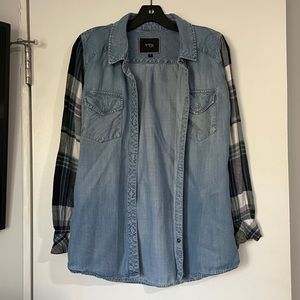 Rails Denim Flannel Blouse